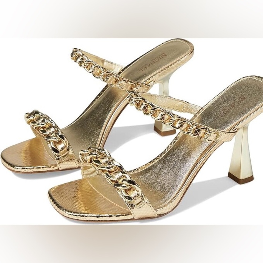 Clara Embellished Metallic Snake Embossed Leather Sandal